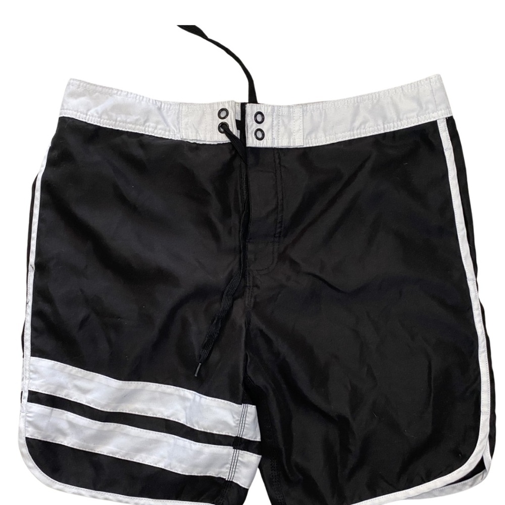 Classic Black and White Men's Board Shorts